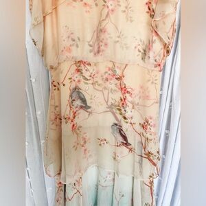 Nwt Parker black tiered dress